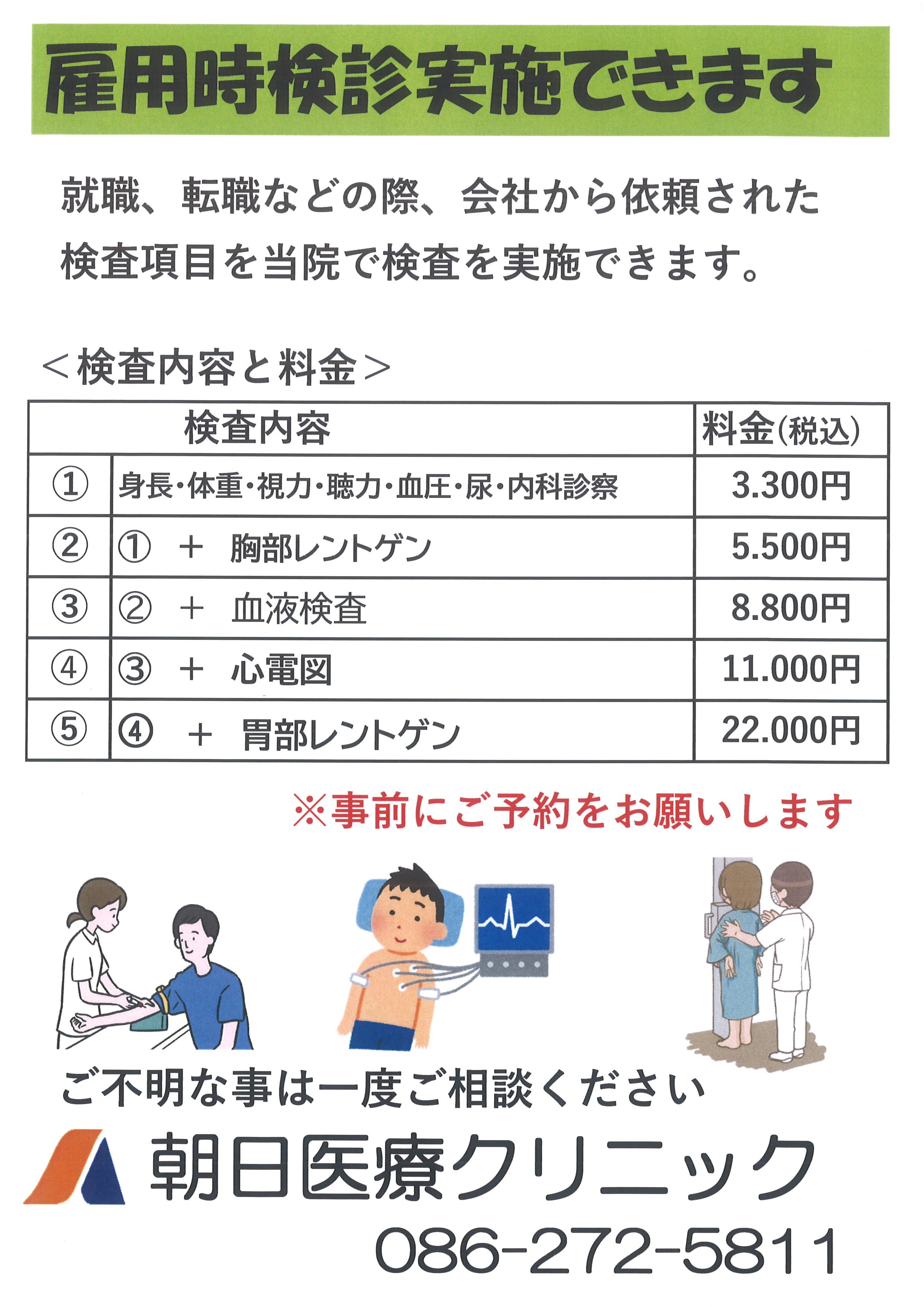 雇用時健診について